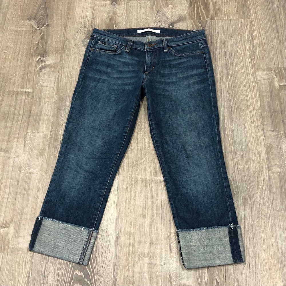 Joe’s Jeans Cropped Skinny Jeans Size 27 Medium Wash Cuffed Capri Denim